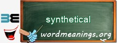 WordMeaning blackboard for synthetical